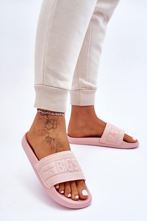 Pantofole alla moda Big Star LL274A157 Tonalità rosa chiaro