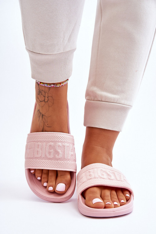 Pantofole alla moda Big Star LL274A157 Tonalità rosa chiaro