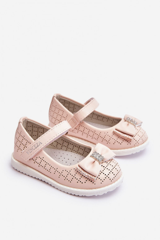 Bellissime ballerine per bambini con nastro in rosa Halle