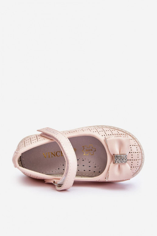 Bellissime ballerine per bambini con nastro in rosa Halle