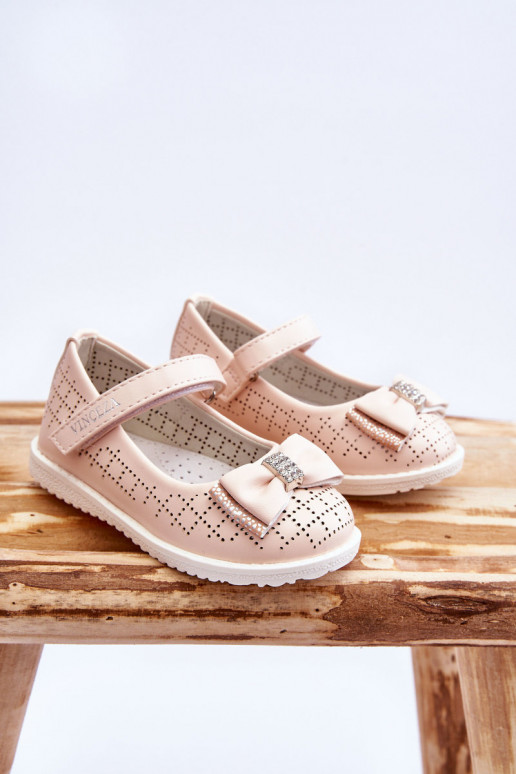 Bellissime ballerine per bambini con nastro in rosa Halle