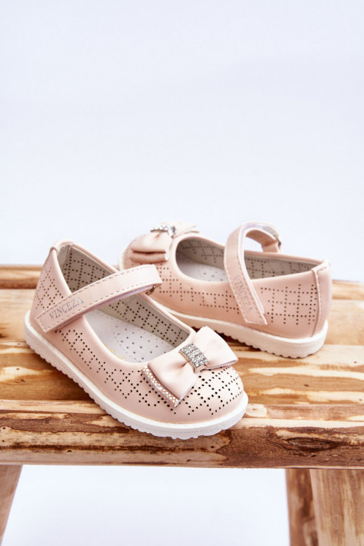 Bellissime ballerine per bambini con nastro in rosa Halle