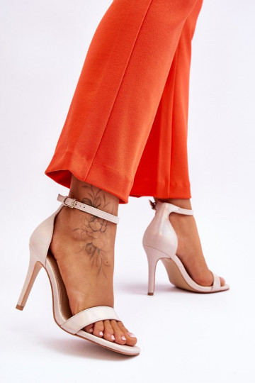 sandalo scarpe col tacco beige Rayden 2