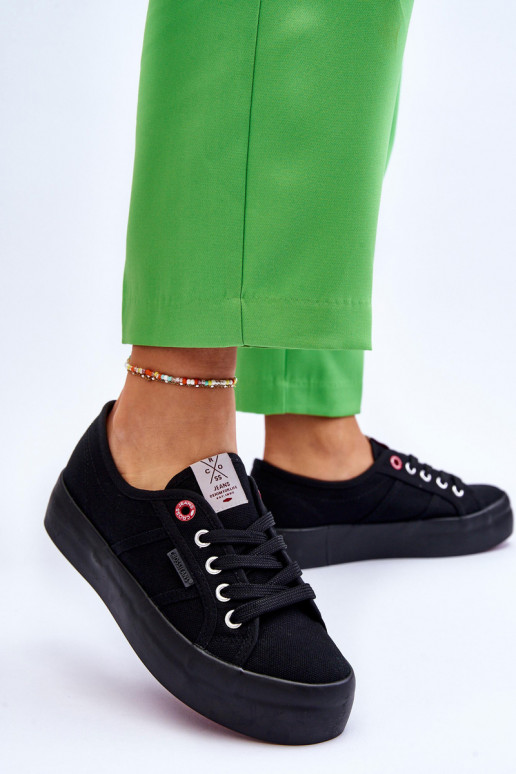 Scarpe da donna con plateau Cross Jeans LL2R4039 colore nero