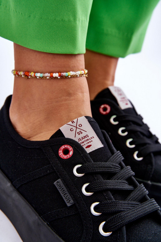 Scarpe da donna con plateau Cross Jeans LL2R4039 colore nero