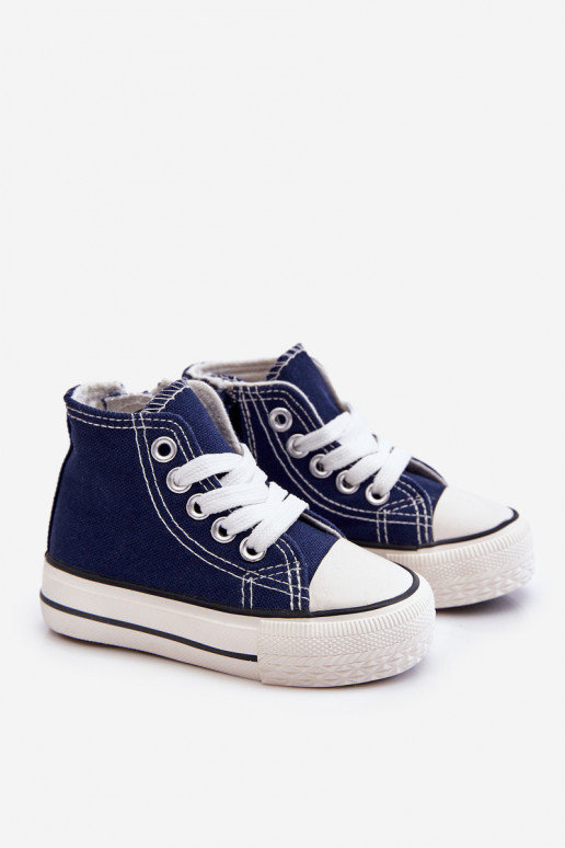 Scarpe per bambini con suola con cerniere in Filemon blu scuro