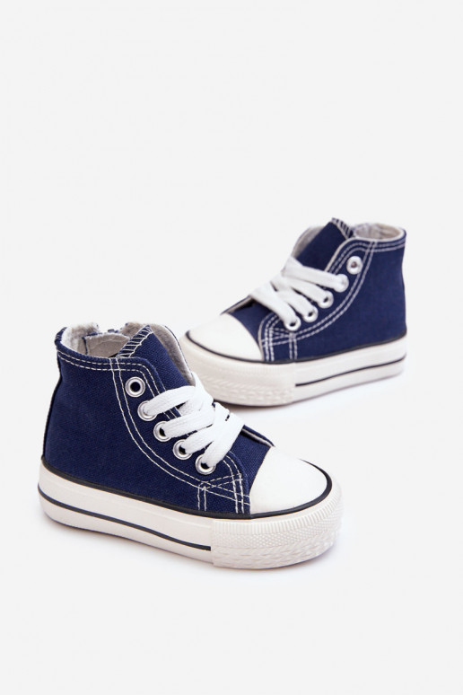 Scarpe per bambini con suola con cerniere in Filemon blu scuro