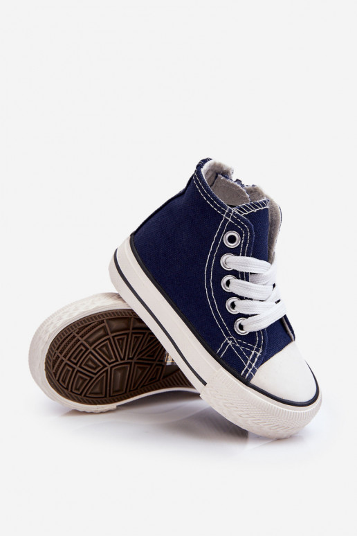 Scarpe per bambini con suola con cerniere in Filemon blu scuro