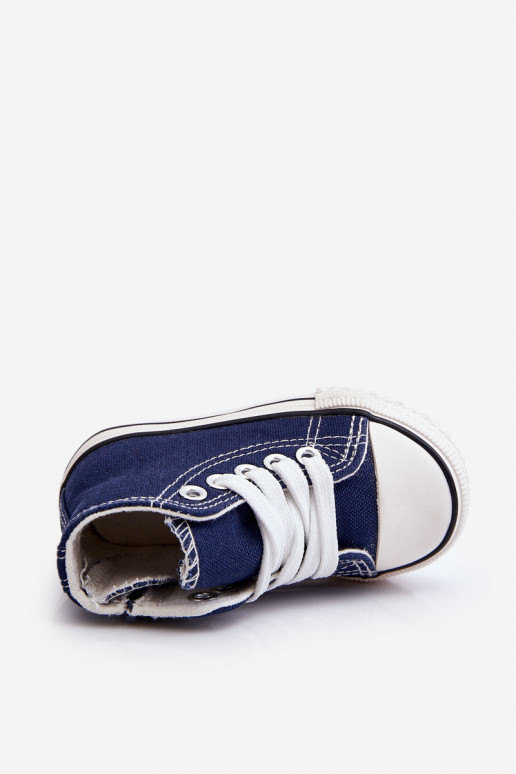 Scarpe per bambini con suola con cerniere in Filemon blu scuro