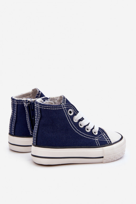 Scarpe per bambini con suola con cerniere in Filemon blu scuro