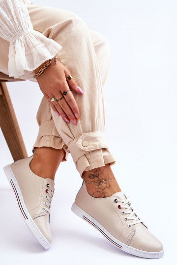 Scarpe per il tempo libero da donna beige S.Barski LR268R 2