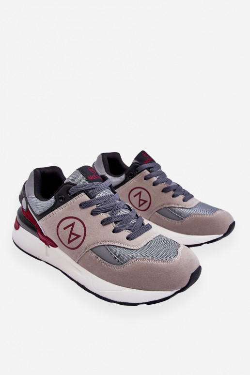 Scarpe sportive Stephen grigio-nere con lacci