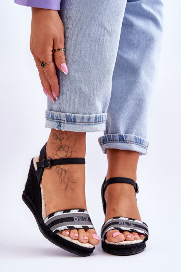 Comodi sandali con plateau Big Star LL274877 neri