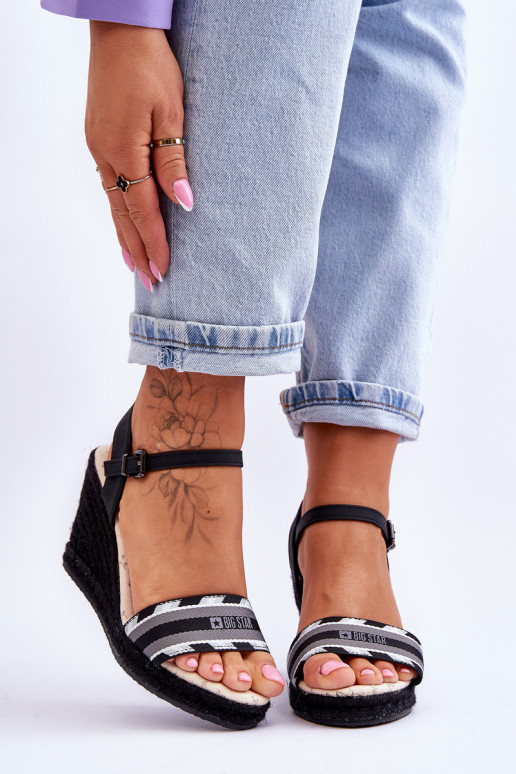 Comodi sandali con plateau Big Star LL274877 neri