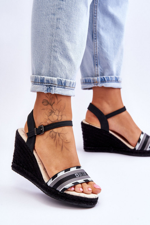 Comodi sandali con plateau Big Star LL274877 neri