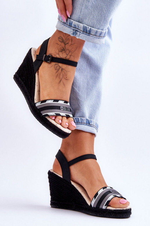 Comodi sandali con plateau Big Star LL274877 neri