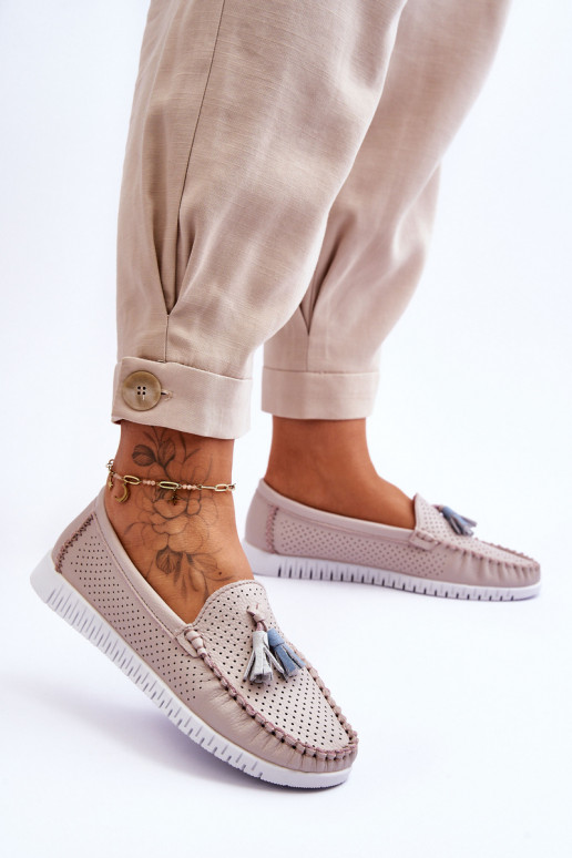 con elementi traforati Mocassini Tonalità rosa chiaro Lanzarot con elementi traforati Mocassini Tonalità rosa chiaro Lanzarot