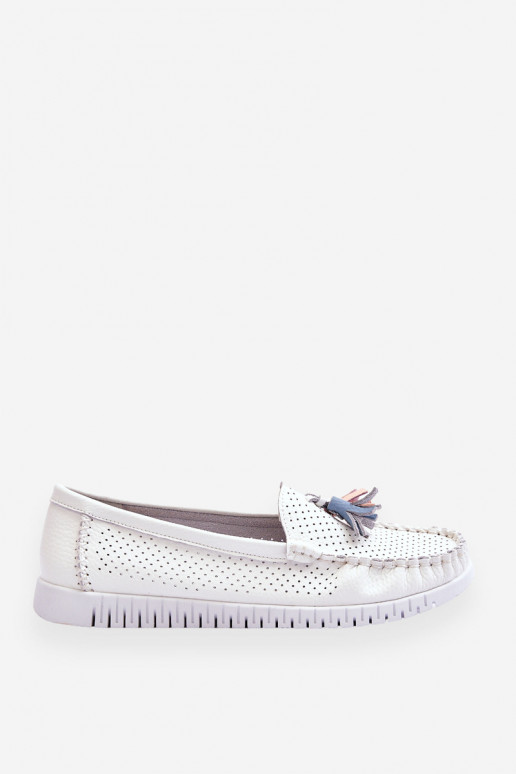 con elementi traforati Mocassini in colore bianco Lanzarot con elementi traforati Mocassini in colore bianco Lanzarot