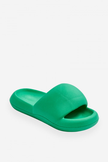 Pantofole leggere con suola placcata oro in verde Milton