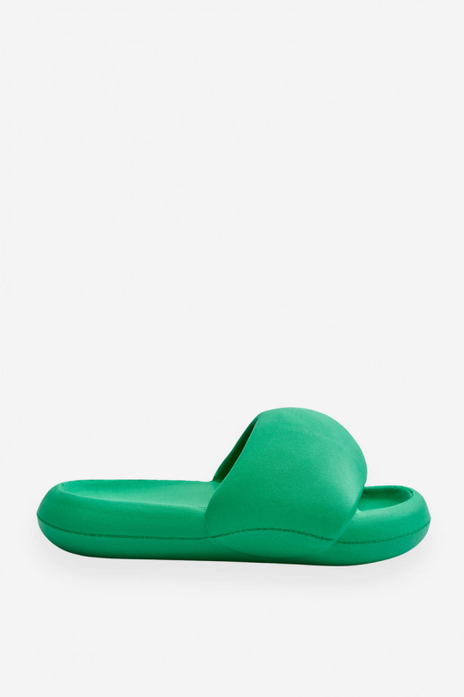 Pantofole leggere con suola placcata oro in verde Milton