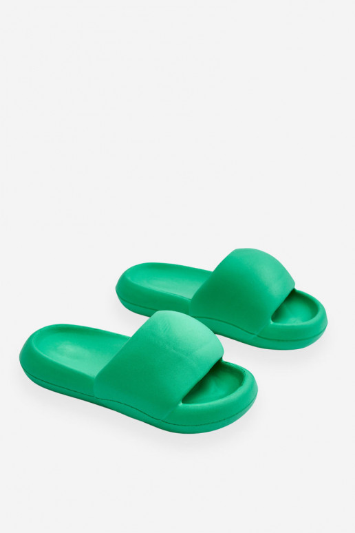 Pantofole leggere con suola placcata oro in verde Milton