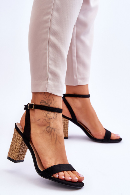 Sandali in camoscio colore nero Selila Sandali in camoscio colore nero Selila