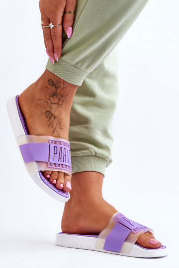 Pantofole stile sportivo Colore viola Sunrise 2