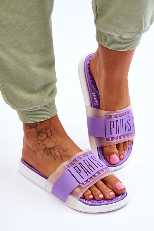 Pantofole stile sportivo Colore viola Sunrise Pantofole stile sportivo Colore viola Sunrise