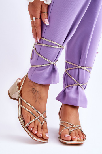 Scarpe con tacco alto e cinturini color oro Secret Love