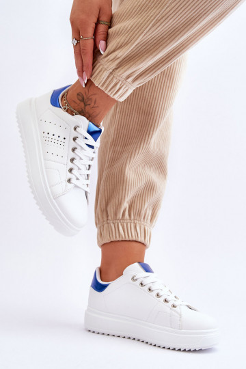 Scarpe stile sportivo Colore bianco-blu Be First! 2