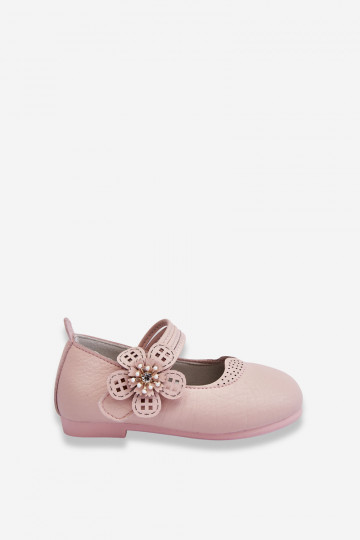 Ballerine per bambini con fiore di colore rosa Cobi