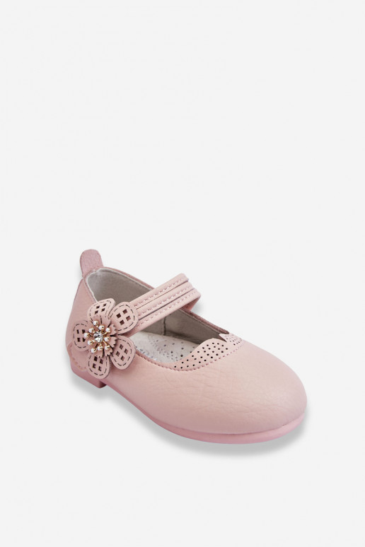 Ballerine per bambini con fiore di colore rosa Cobi