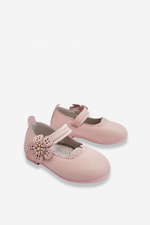 Ballerine per bambini con fiore di colore rosa Cobi