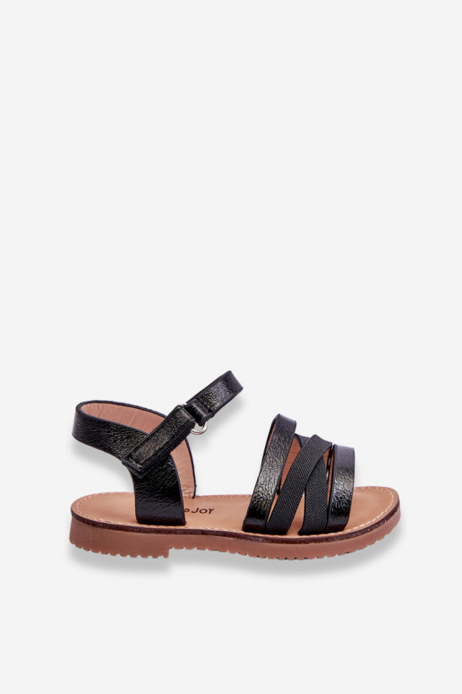 Sandali per bambini con cinturini in colore nero Isla