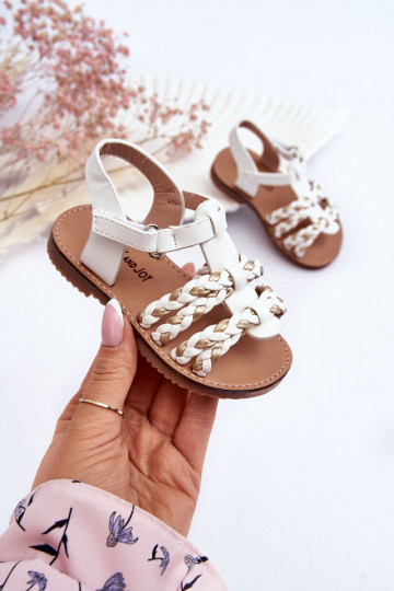 Sandali da bambino con cinturini in colore bianco Sammy