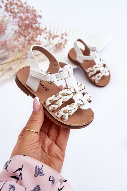 Sandali da bambino con cinturini in colore bianco Sammy