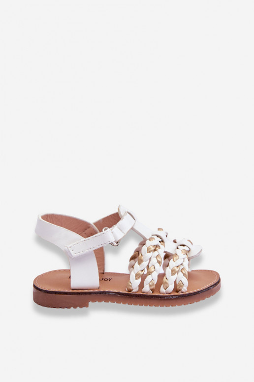 Sandali da bambino con cinturini in colore bianco Sammy
