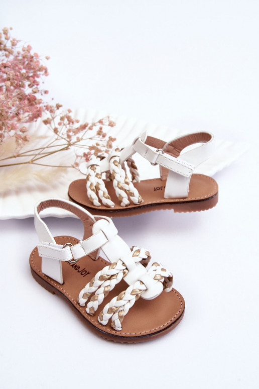 Sandali da bambino con cinturini in colore bianco Sammy