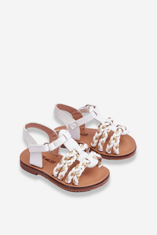 Sandali da bambino con cinturini in colore bianco Sammy