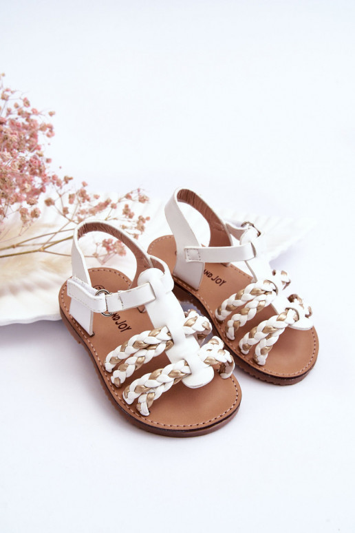 Sandali da bambino con cinturini in colore bianco Sammy