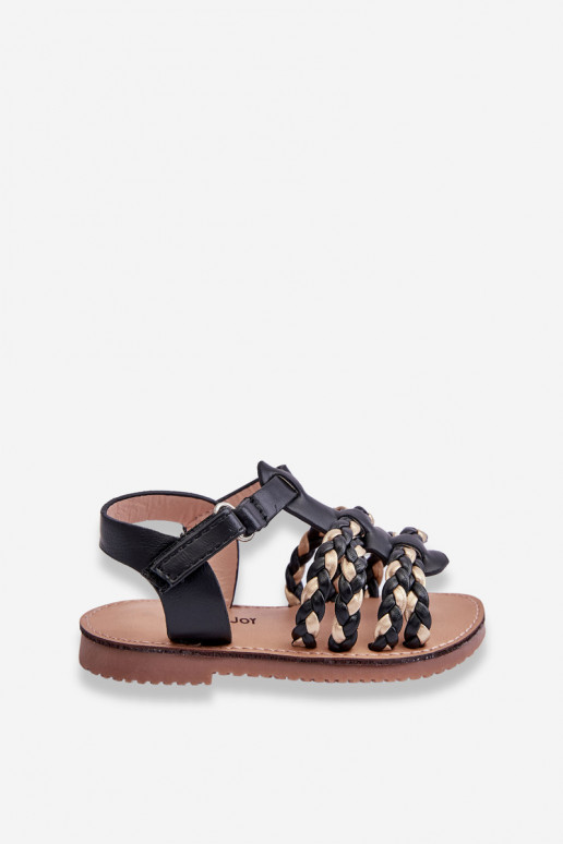 Sandali da bambino con cinturini in colore nero Sammy