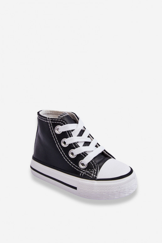 Scarpe da ginnastica alte per bambini Marney bianche e nere