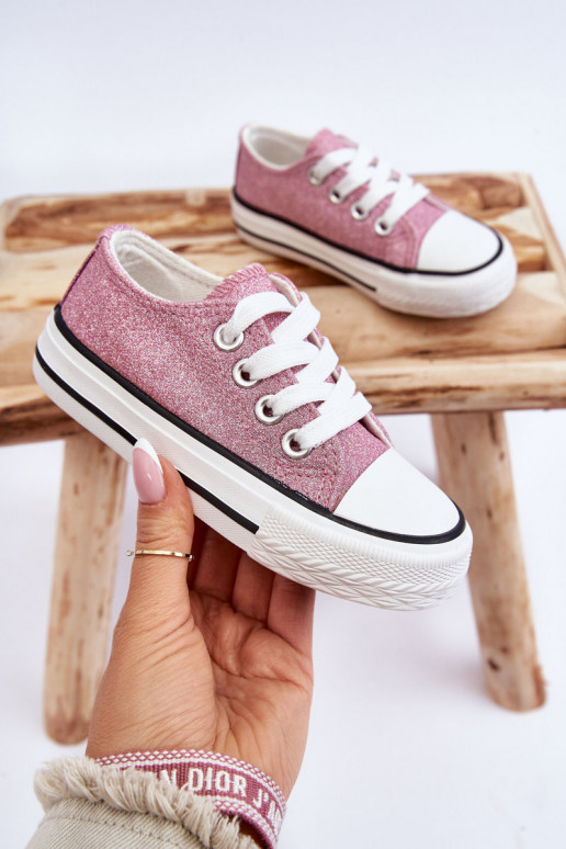 Scarpe per il tempo libero da bambino con cinturini in colore rosa Wella