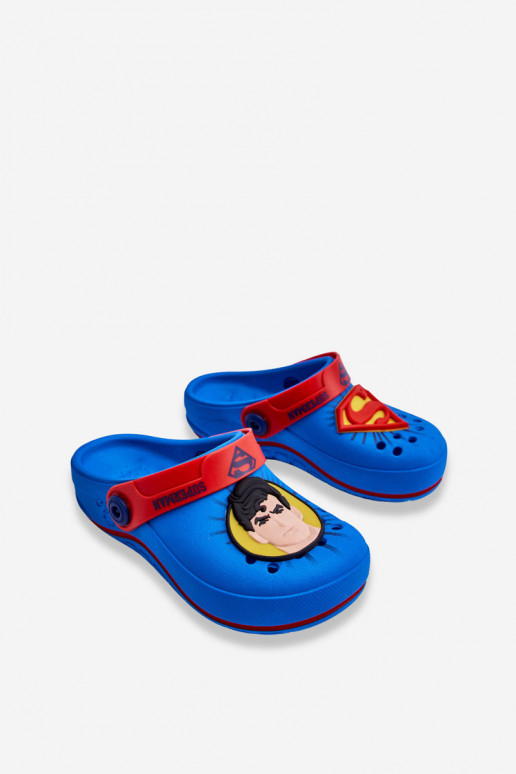 Pantofole per bambini stile coccodrillo Superman Grendene Kids JJ385004 blu