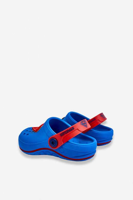 Pantofole per bambini stile coccodrillo Superman Grendene Kids JJ385004 blu