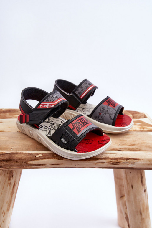 Sandali per bambini Grendene Kids JJ385011 Nero e rosso Sandali per bambini Grendene Kids JJ385011 Nero e rosso