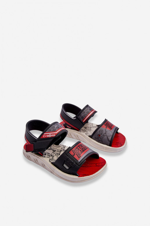 Sandali per bambini Grendene Kids JJ385011 Nero e rosso Sandali per bambini Grendene Kids JJ385011 Nero e rosso