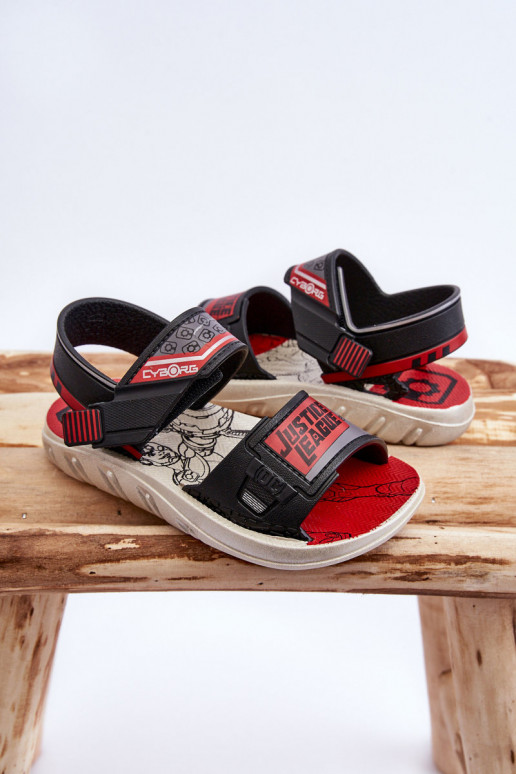 Sandali per bambini Grendene Kids JJ385011 Nero e rosso Sandali per bambini Grendene Kids JJ385011 Nero e rosso