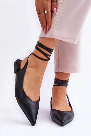 Scarpe a punta stringate Turriso di colore nero