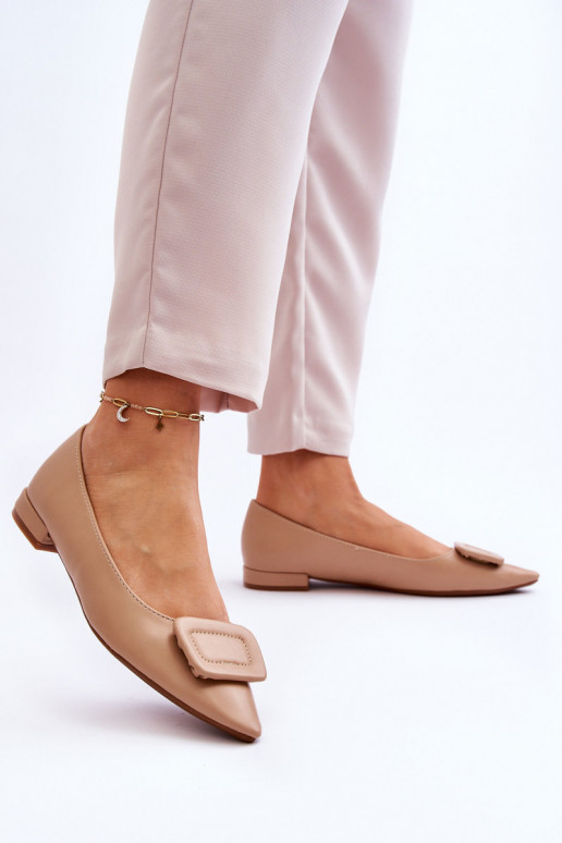 Ballerine modello classico con ornamenti Rivea beige Ballerine modello classico con ornamenti Rivea beige